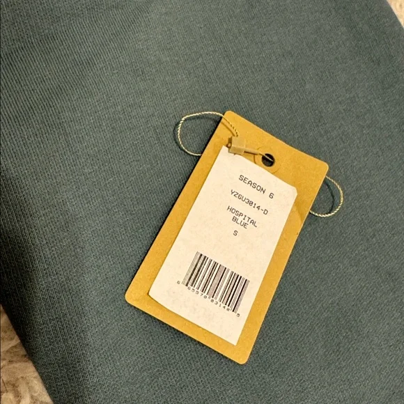 Yeezy Season 5 Calabasas Embroidered French Terry Track Sweatpants Hospital Blue